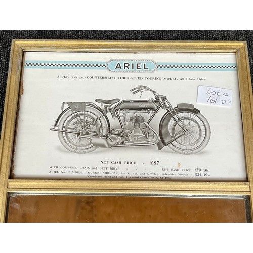 161 - A Vintage Motorbike advertising mirror. [54x27.5cm]