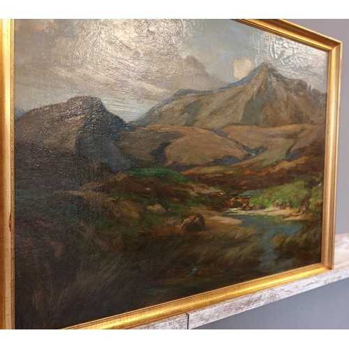 153 - Oil painting depicting Sgurr Nan Gillean, Skye by William Guthrie [75x60cm]