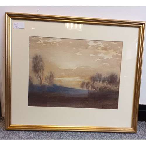 160 - Watercolour by James Cadenhead - 'Sunrise' [51x44cm]