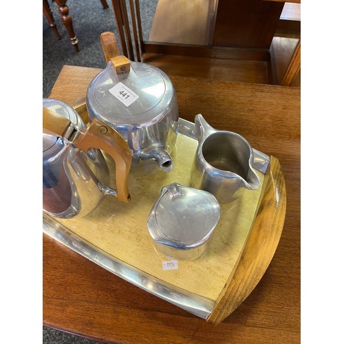 441 - A Vintage Picquot tea/ coffee service with serving tray.