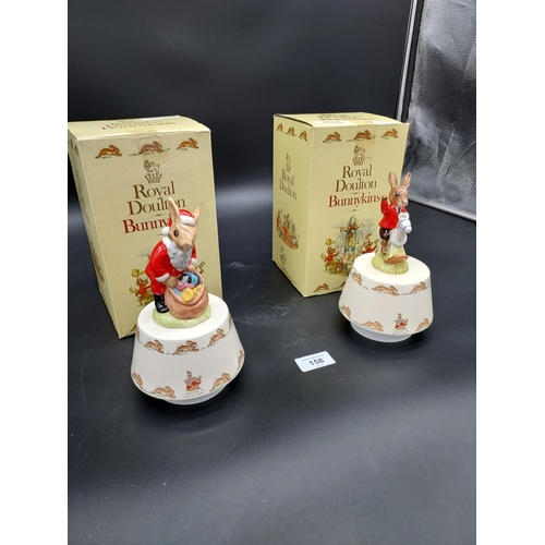 158A - Two Royal Doulton Bunnykins musical money boxes. Both come with boxes.