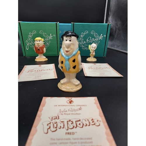 161A - A Set of six Beswick limited edition Flintstones figures. Comes with certificates and boxes.