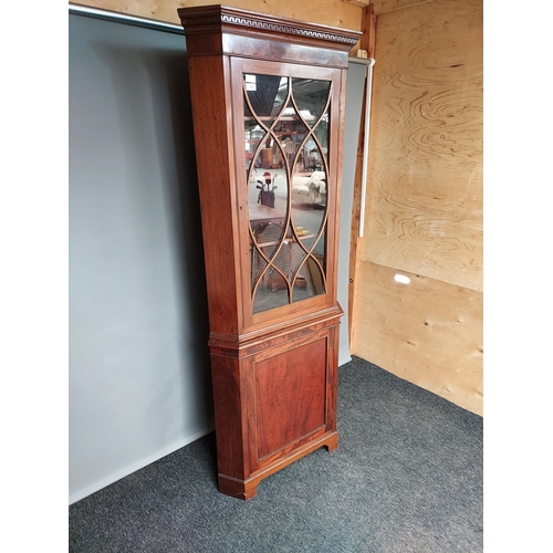 309 - A 19th century mahogany corner display cabinet. [189cm high]