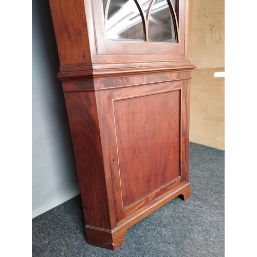 309 - A 19th century mahogany corner display cabinet. [189cm high]