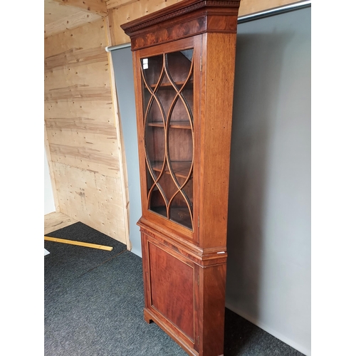 309 - A 19th century mahogany corner display cabinet. [189cm high]