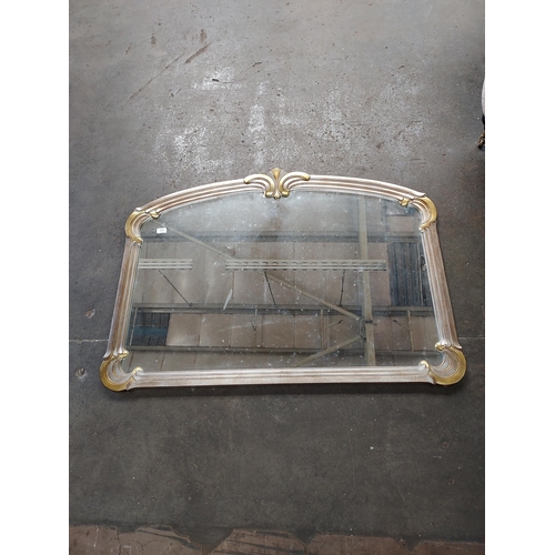 314 - A Large and contemporary over mantel mirror. [90x122cm]