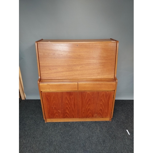 326 - A Mid century teak writing bureau [107x92x41cm]