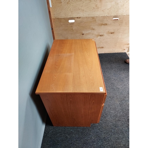 329 - A Mid century teak unit, single drawer over two doors. [69x84x53cm]