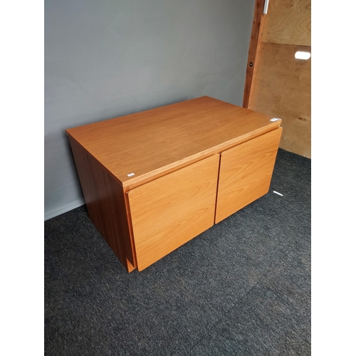 330 - A Mid century teak two door unit. [52x84x53cm]