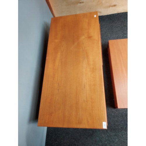 331 - A Mid century teak two section unit, [52X112X53CM]