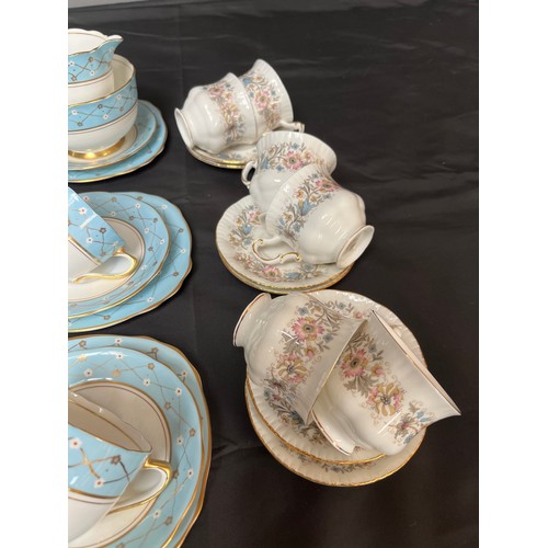 243 - An 18 piece Royal Stafford tea set together with a 12 piece Paragon Meadowvale coffee set.