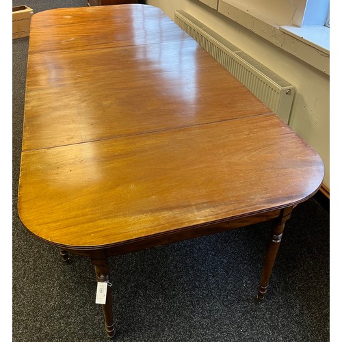 269 - A 19th century large mahogany dining table. [72x300x126cm]