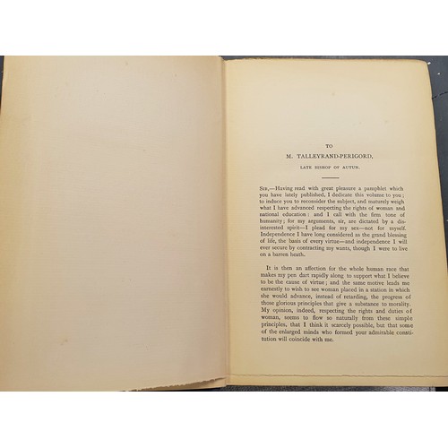 470 - Wollstonecraft, Mary.: Letters to Imlay with Prefatory Memoir by C. Kegan Paul, 1879, first edition;... 