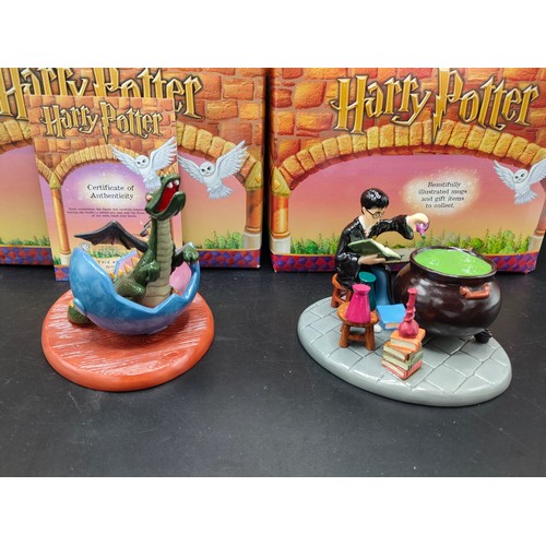 77 - 2 Royal doulton Harry potter series figures includes the birth of Norbert and struggling threw potio... 