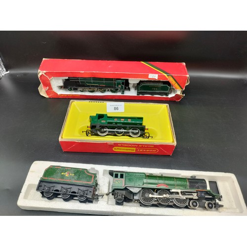 86 - Boxed Hornby GWR 8751 train loco with box , Hornby southern 795 loco and tender together with Britis... 