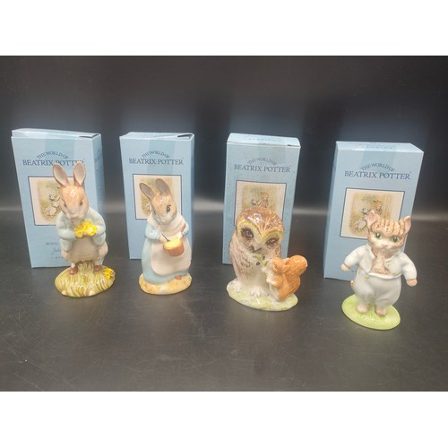 119 - 4 Royal doulton Beatrix potter figures . All boxed .