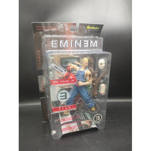 126 - Art Asylum Eminem Slim Shady Chainsaw Marshall Mathers 7 inch Action Figure [Will not post]