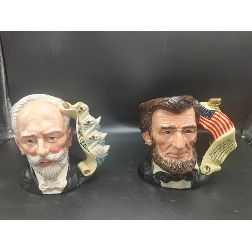 137 - 2 Royal doulton toby character jug s Abraham Lincoln and Tchaikovsky.