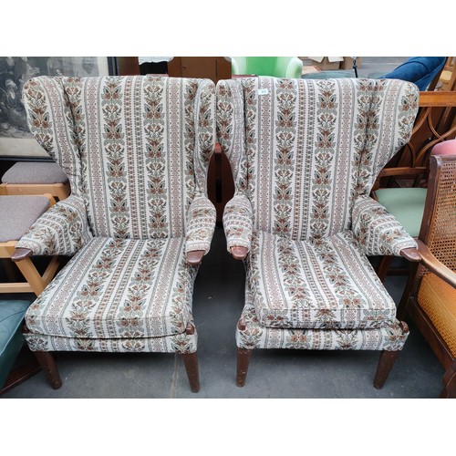 213 - Pair of mid century arm chairs .