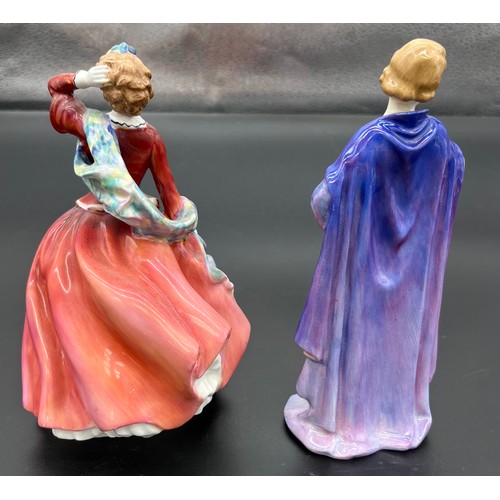 603 - Two Royal Doulton lady Figurines, Clotilde HN 1599- Potted by Doulton & Co & Blithe Morning HN 2065.... 