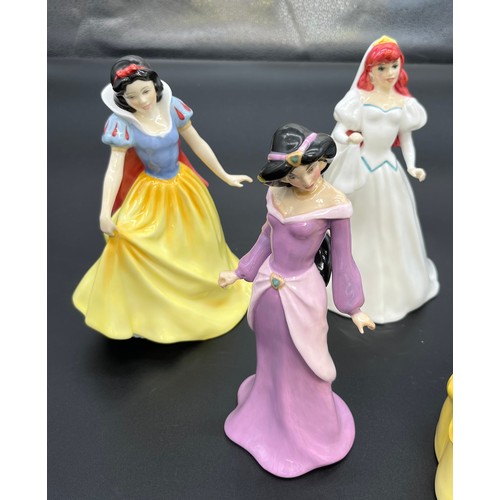 609 - Five Royal Doulton Disney Princess Figurines, Sleeping Beauty- Ltd Edition 70/ 2000, Belle HN 3830 L... 