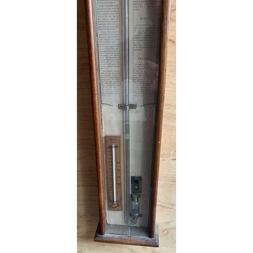 755 - Fitzroy's Rise and Fall barometer within fitted case [92cm]