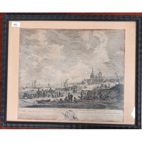 653 - 4 Framed engravings dated 1739