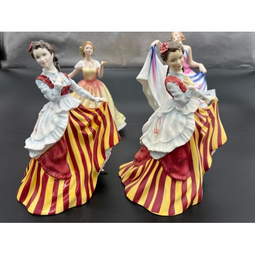 628 - Four various Royal Doulton lady Figurines, Deborah HN 3644, Liberty HN 3201 & Two Marie Sisley HN347... 