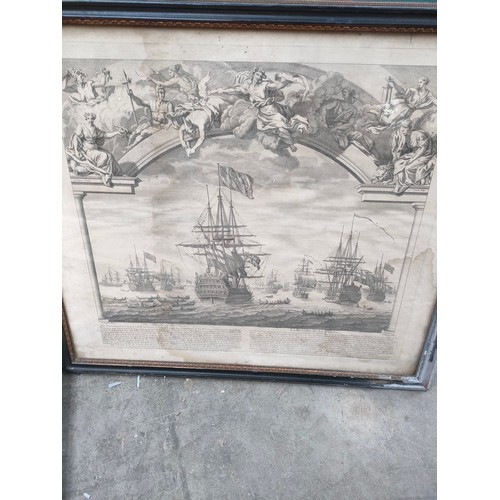 319 - Selection of antique 19th century engravings depicting Sherness ships scenes , various ship scenes ,... 