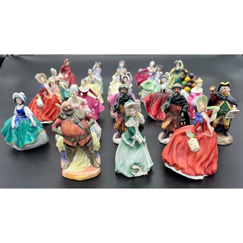 636 - A Collection of 23 Miniature Royal Doulton Figurines. [Will not post]