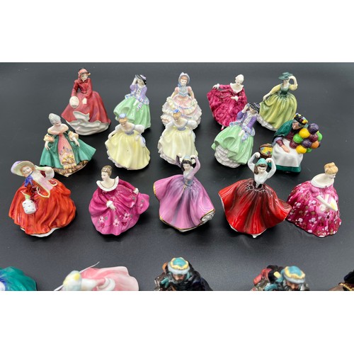 636 - A Collection of 23 Miniature Royal Doulton Figurines. [Will not post]