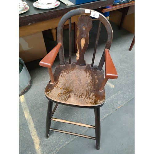 263 - Antique style child's high chair by Pegasus.