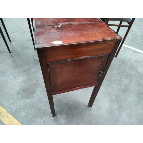 246 - Five various Georgian pedestal bedside cabinets. [As found in areas]