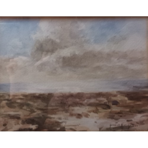 661 - Watercolour depicting coastal scene [signed] [38x44cm]