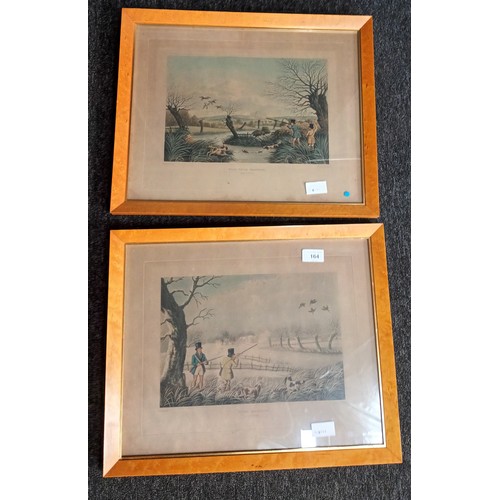 428 - A lot of coloured engravings depicting various shooting scenes [Largest 45x56cm]