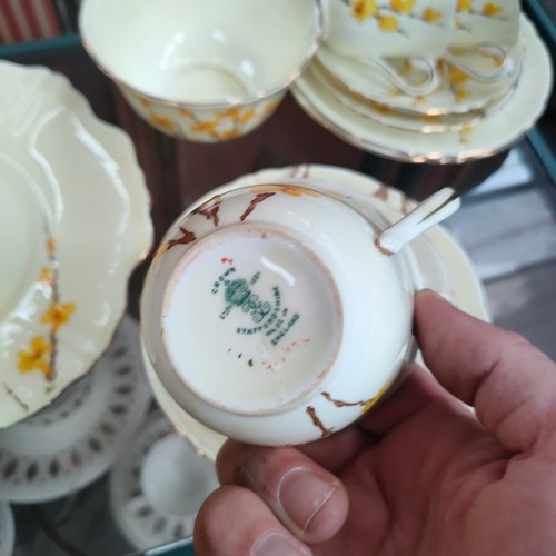 468 - Crown Staffordshire art Deco design tea service .