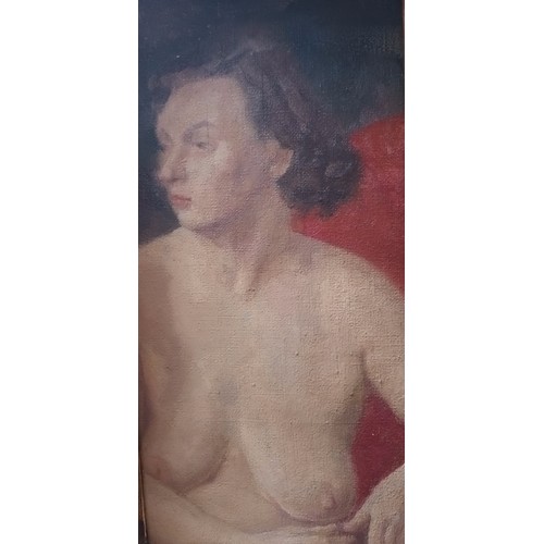 683 - Oil painting of a nude lady [44x28cm]