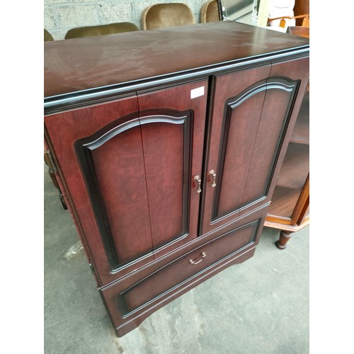 396 - Mahogany TV cabinet.