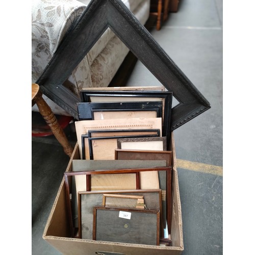 387 - Large box of various framing .