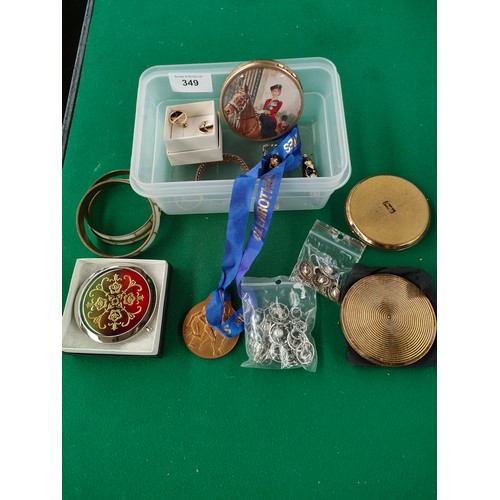 349 - Lot of collectables includes compacts etc.