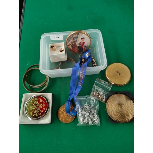 349 - Lot of collectables includes compacts etc.