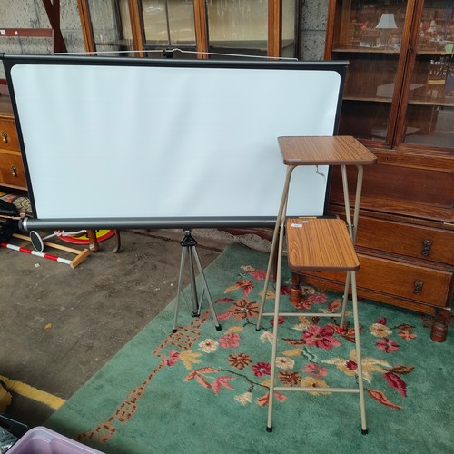 460 - Projector stand together with screen .