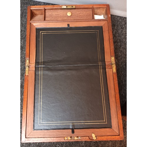 895 - Antique Sewing box together with writing slope [Will not post]