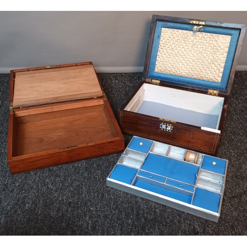 895 - Antique Sewing box together with writing slope [Will not post]