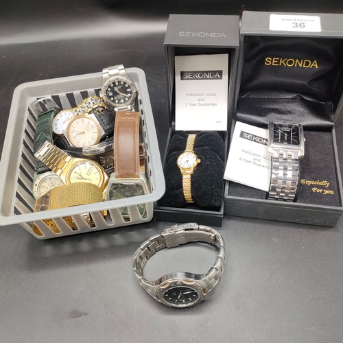 36 - Selection of collectable watched includes Seiko etc.