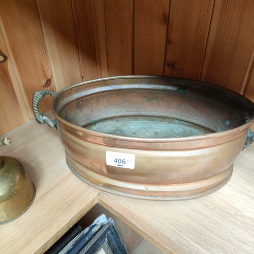 406a - Lot of collectables include brass planter.