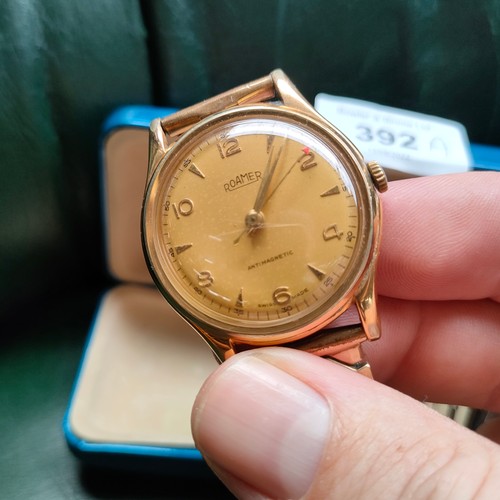 392a - Gold plated Roamer gents watch working together with gents vintage Seiko watch.