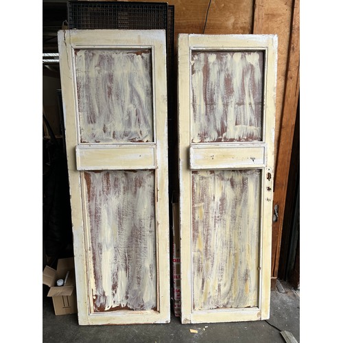 699 - A Pair of salvage French double doors. [Each door 206x68cm] [Will not ship]