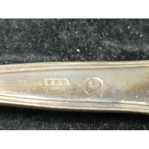 19a - Danish silver marked serving spoon. [18cm in length] [49.47grams]