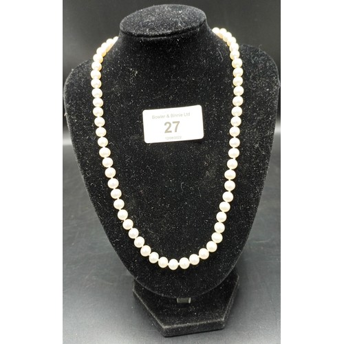 27A - A freshwater pearl necklace